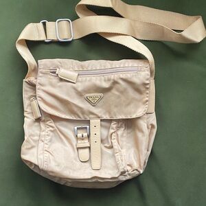 Y2K Prada Light Tan Crossbody Bag